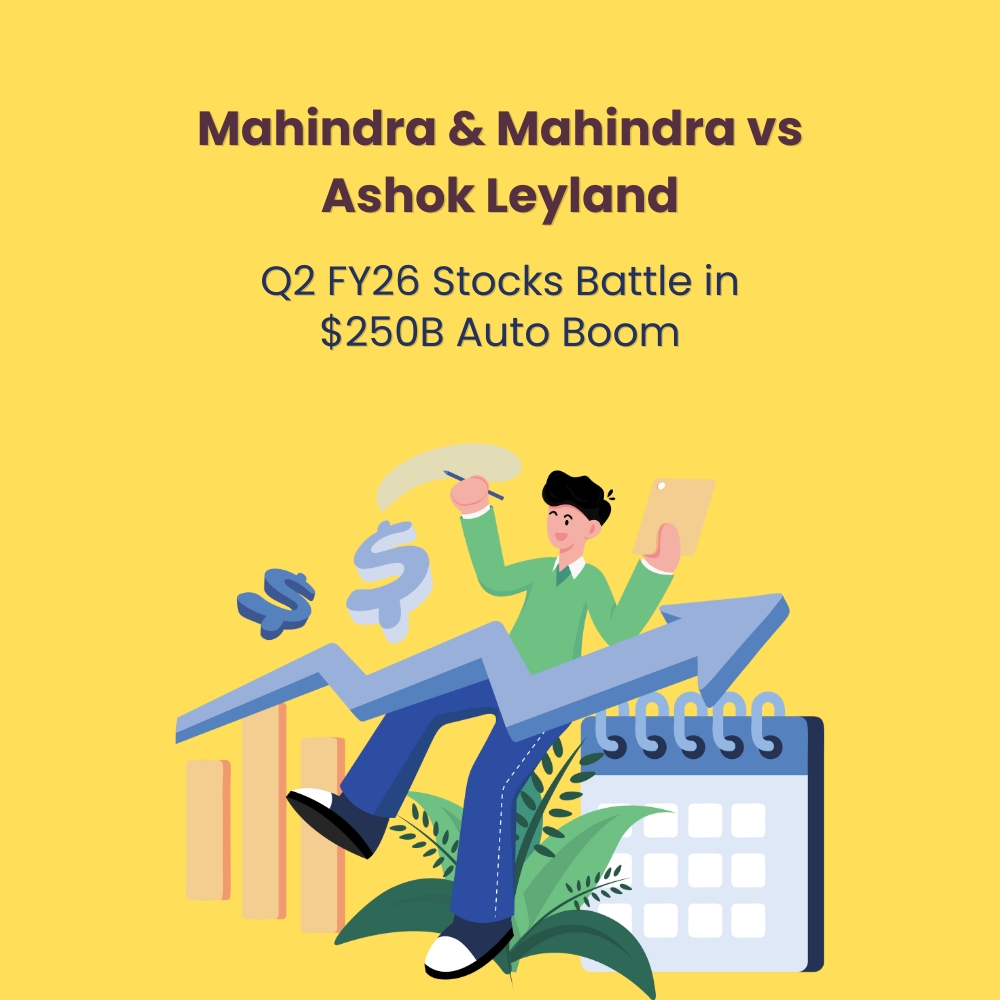 Featured image for Mahindra & Mahindra vs Ashok Leyland: Q2 FY26 Stocks Battle in $250B Auto Boom