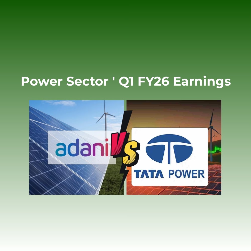 Featured image for Power Sector ' Q1 FY26 Earnings: Adani Green vs. Tata Power