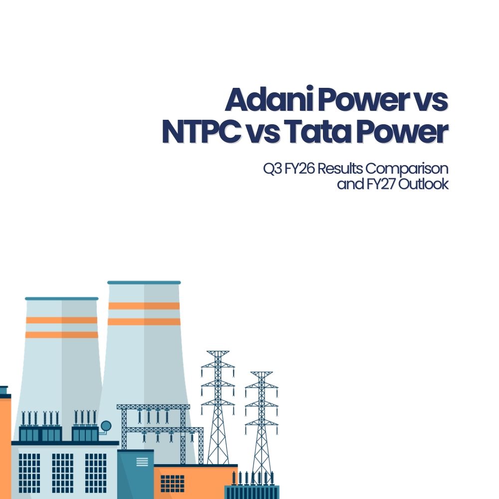 Featured image for Adani Power vs NTPC vs Tata Power: Q3 FY26 Results Comparison and FY27 Outlook