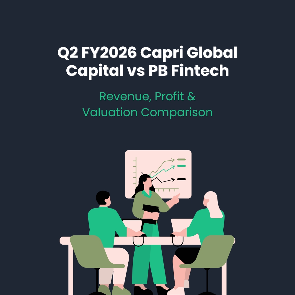 Featured image for Q2 FY2026 Capri Global Capital vs PB Fintech: Revenue, Profit & Valuation Comparison