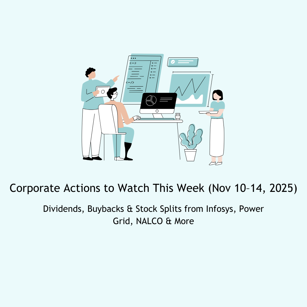 Featured image for Corporate Actions to Watch This Week (Nov 10–14, 2025): Dividends, Buybacks & Stock Splits from Info