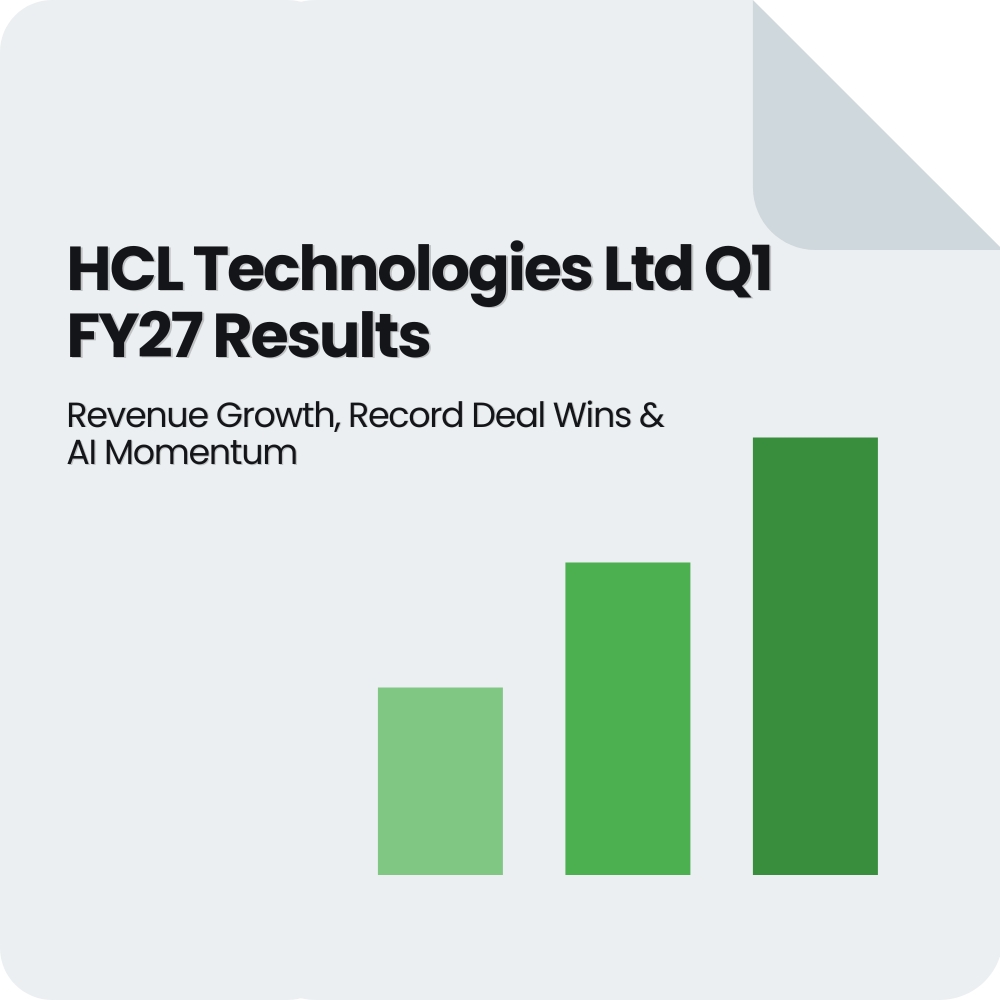 Featured image for HCL Technologies Ltd Q1 FY27 Results: Revenue Growth, Record Deal Wins & AI Momentum